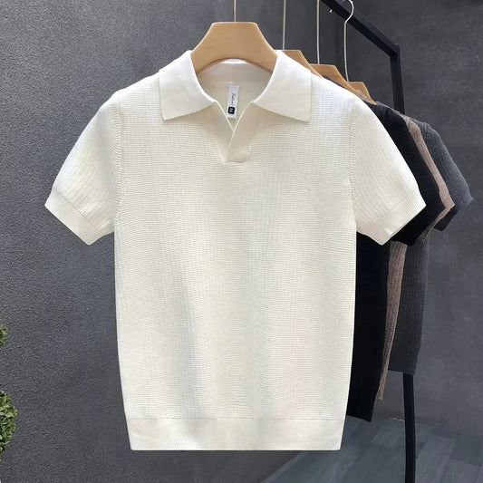 Alden Knit Polo - White