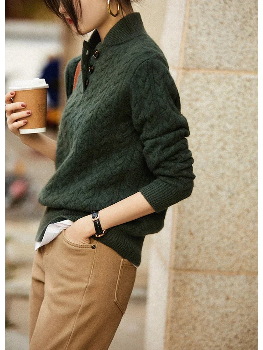 Button-Up Sweater