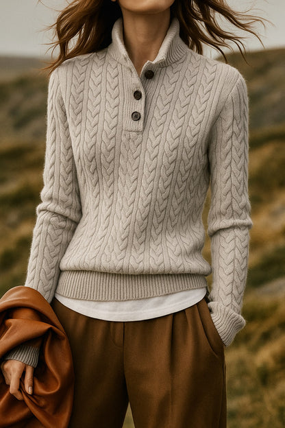 Button-Up Sweater - Gray