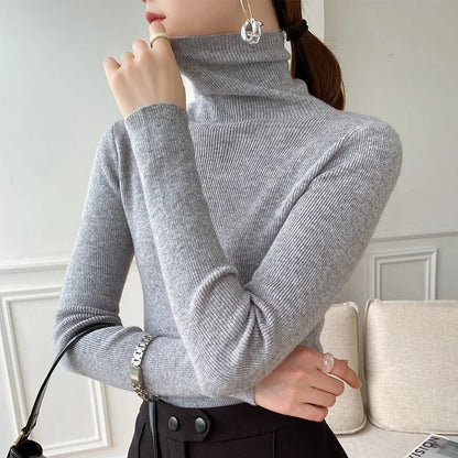 Camille Cashmere Turtleneck - Gray