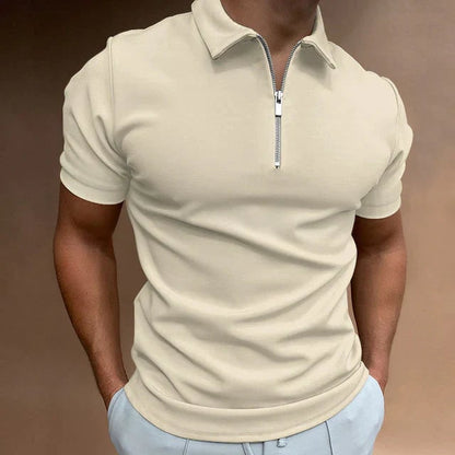 Casual knit polo shirt - Beige