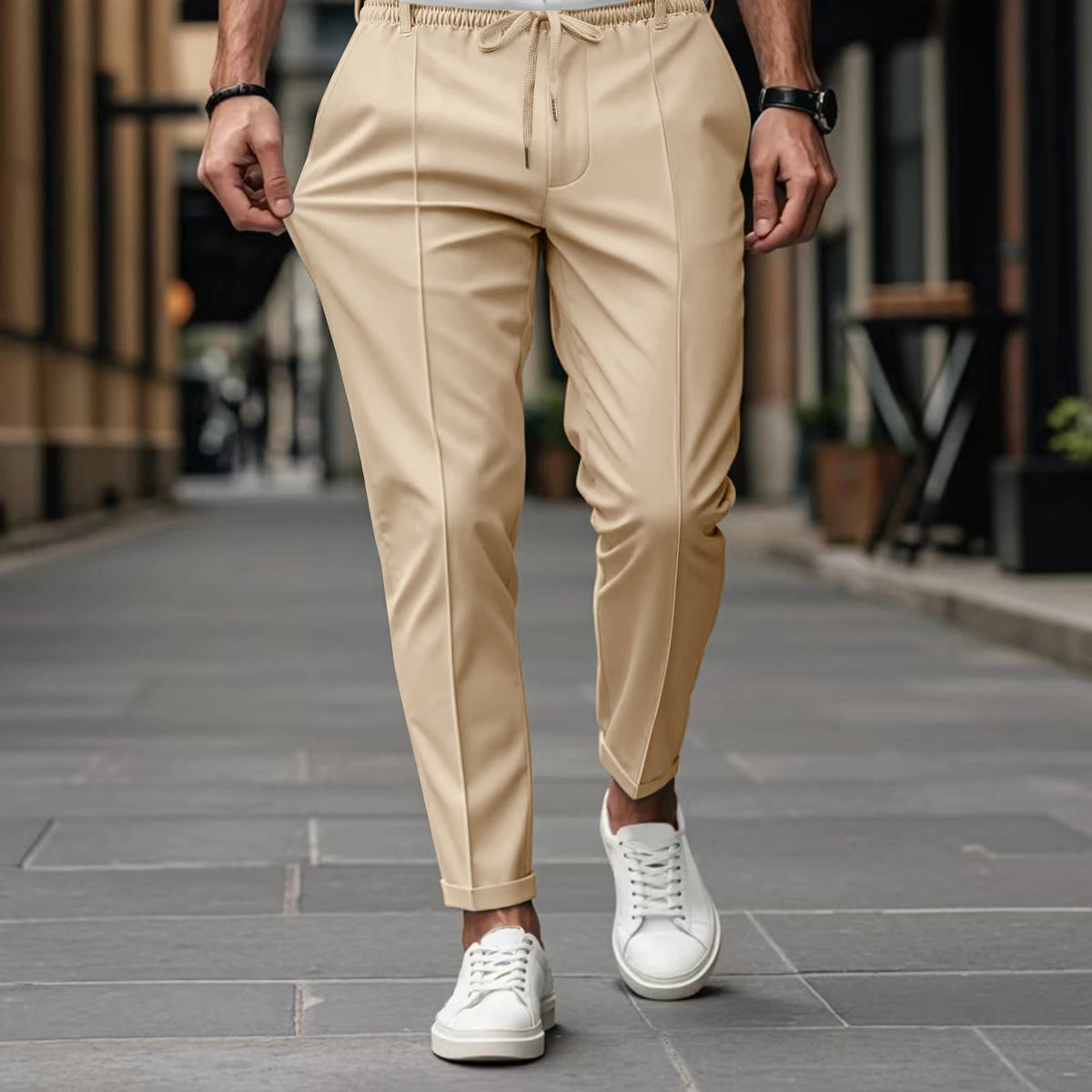 Casual Woven Pants for Men - Khaki