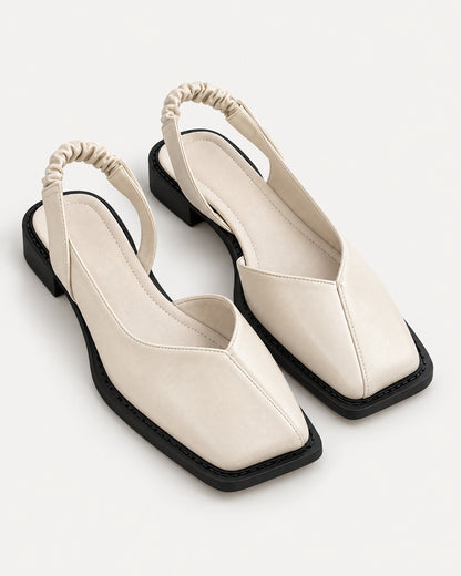 Square-Toe Slingback Slip-On Shoes for Women – clean studio photo