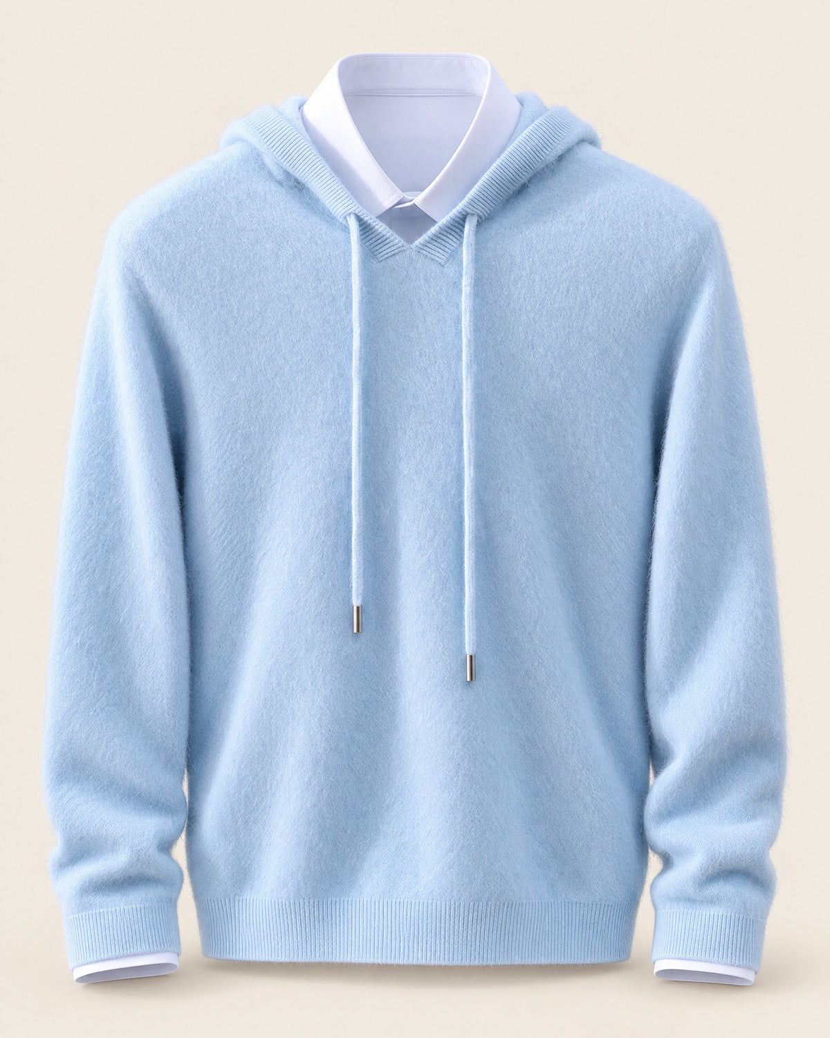 Cashmere Hooded Sweater for Men – clean studio photo