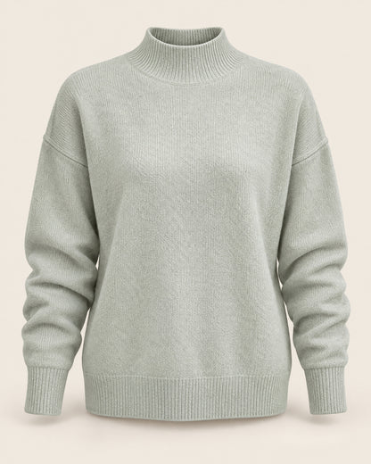 Mock Neck Knit Sweater for Women – clean studio photo
