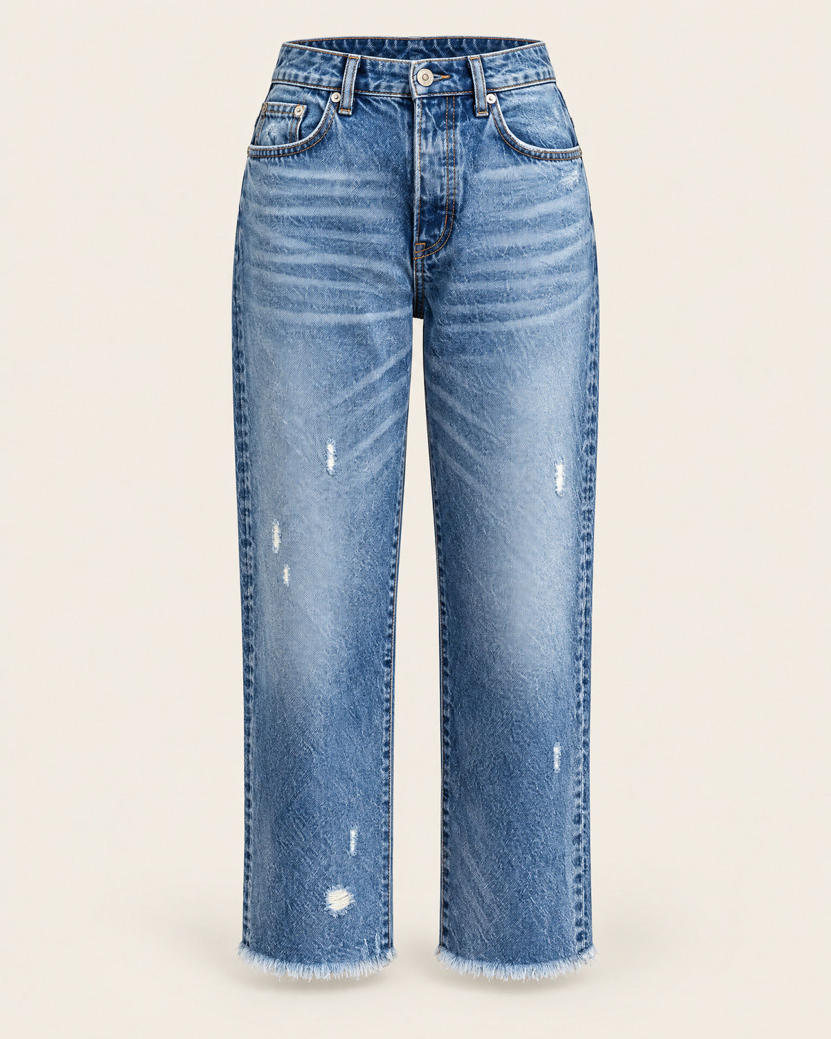 Cropped Straight Jeans for Women – clean studio photo
