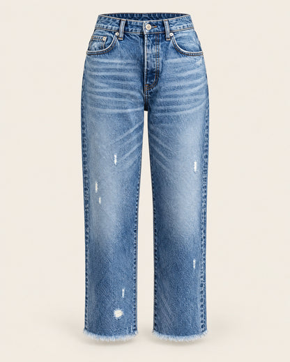 Cropped Straight Jeans for Women – clean studio photo