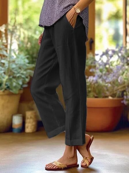 Coastal Breeze Trousers for Women - Black
