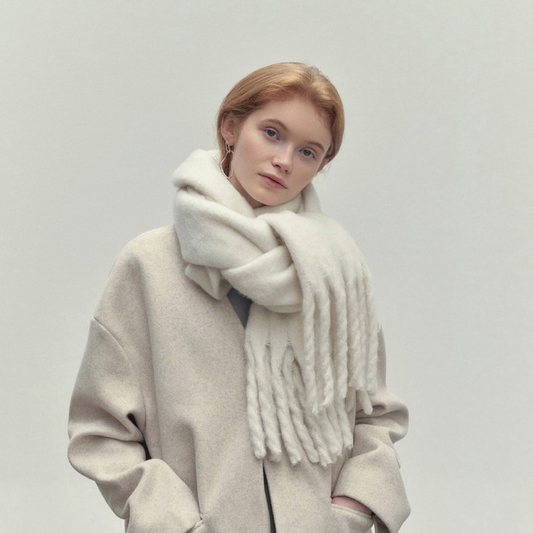 Comfortable And Wool Scarve for Women - White