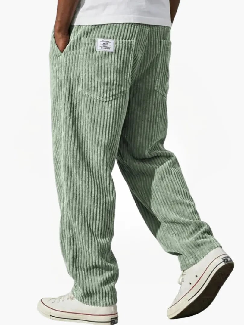 Comfortable Corduroy Trousers For Man for Men - Light Green