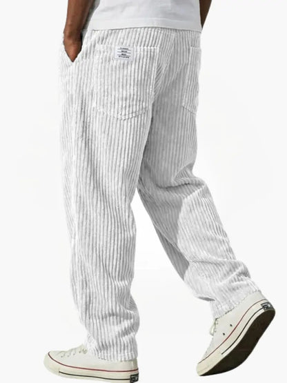 Comfortable Corduroy Trousers For Man for Men - White
