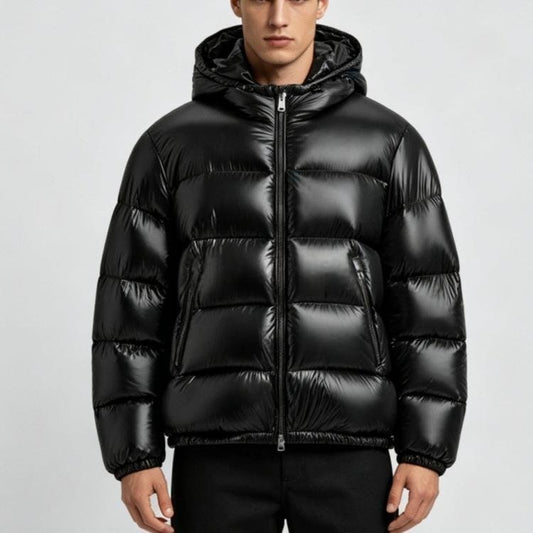 Comfortable Puffer Jacket for Men - Black