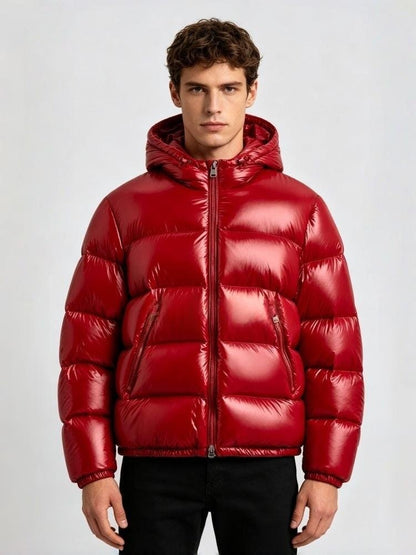Comfortable Puffer Jacket for Men - Red