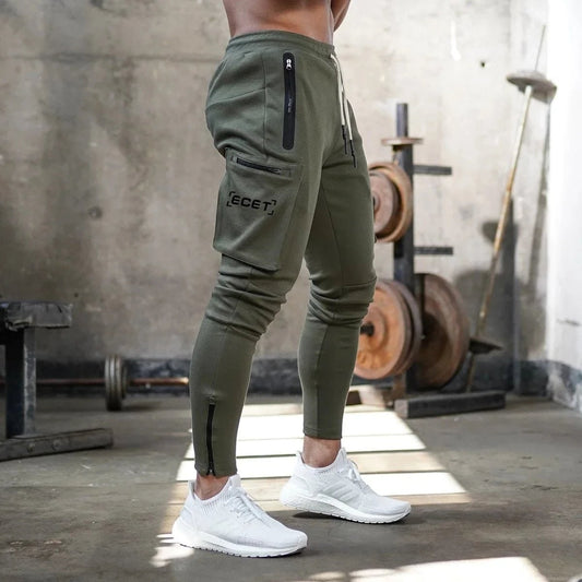 Comfortable Tapered Jogger Pants for Men - Army Green