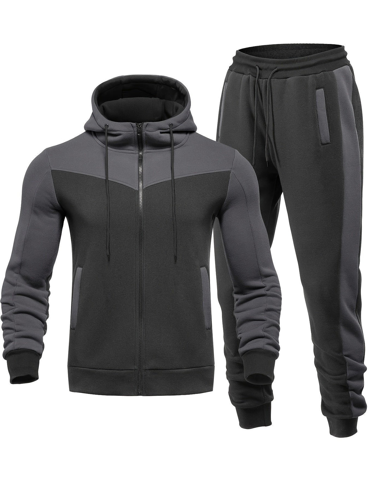 Comfortable Tracksuit for Men - Gray and Black