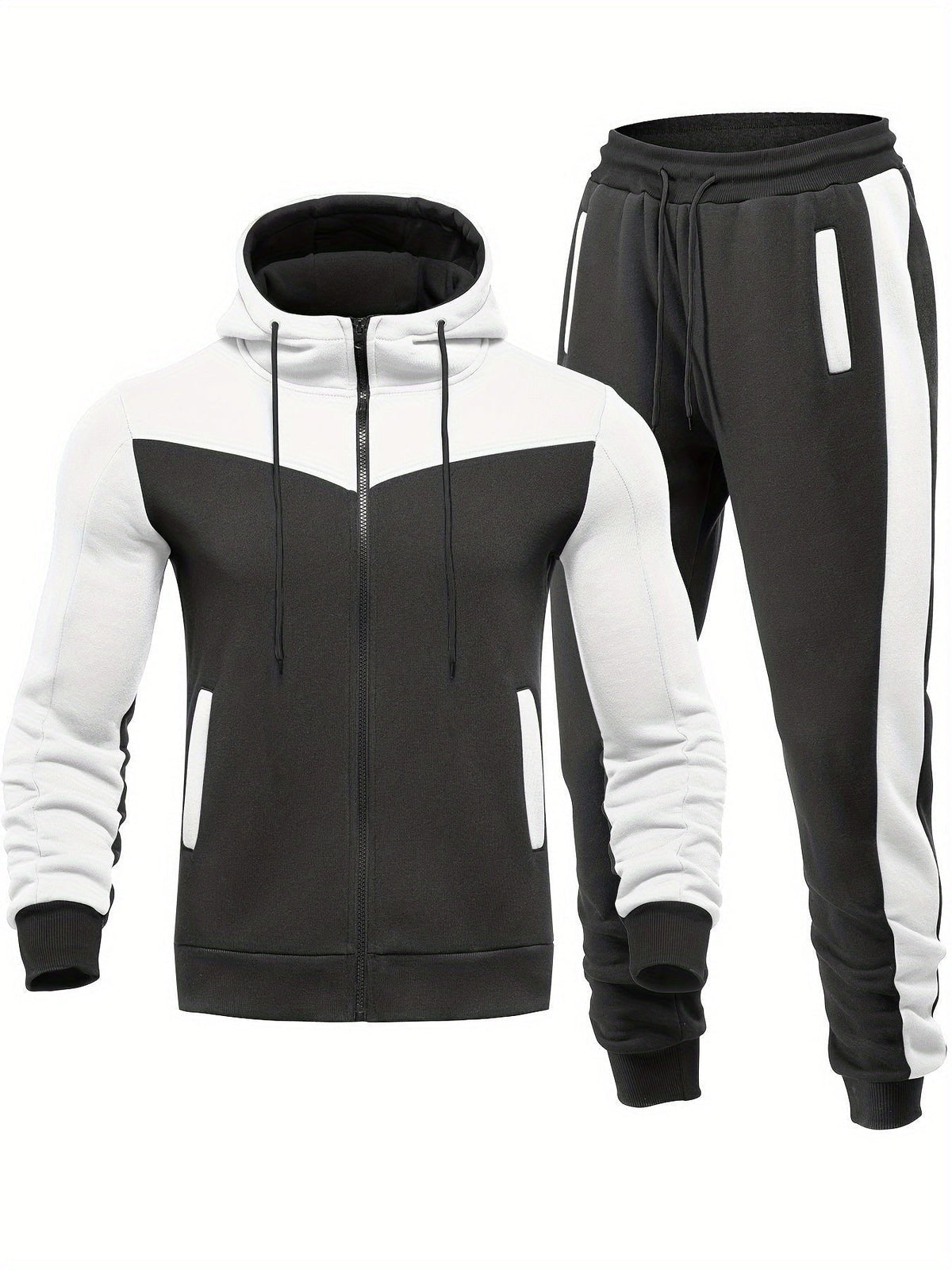 Comfortable Tracksuit for Men - White and Black