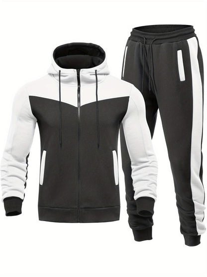 Comfortable Tracksuit for Men - White and Black