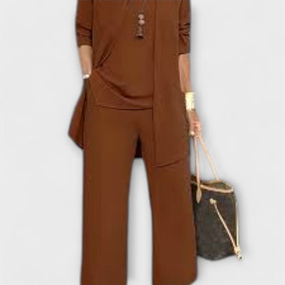 Coordinated Three-Piece Set - Dark Brown