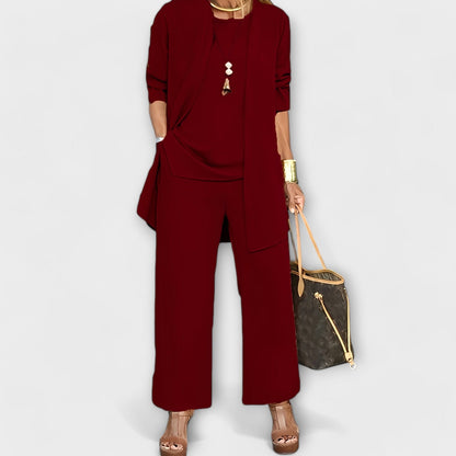 Coordinated Three-Piece Set - Red