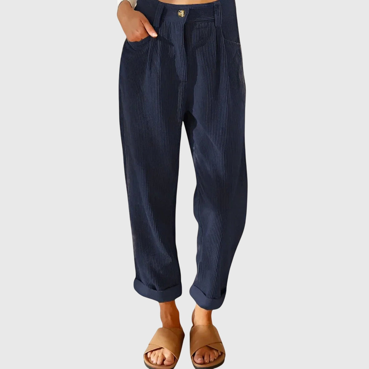 Cord Pants for Women - Blue