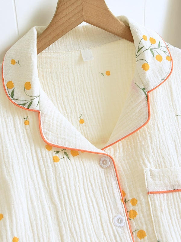 Cotton Gauze Pajama Set for Women