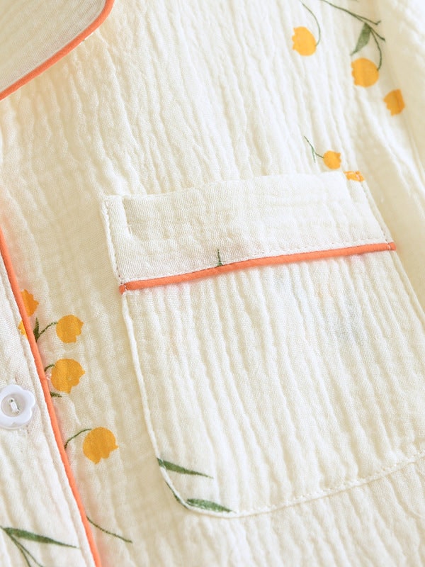 Cotton Gauze Pajama Set for Women