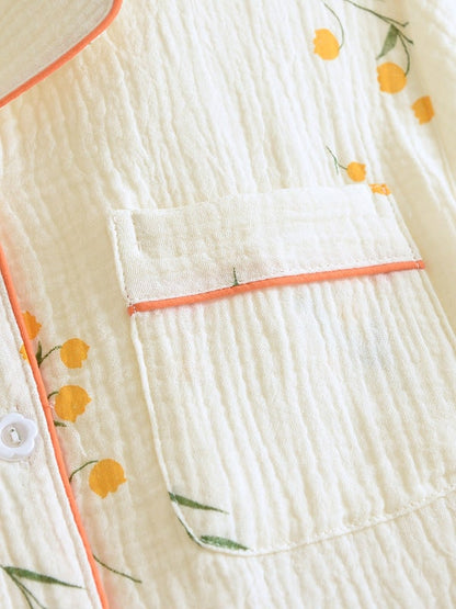 Cotton Gauze Pajama Set for Women