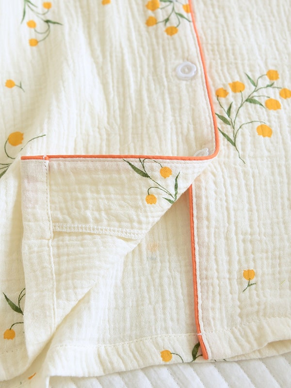 Cotton Gauze Pajama Set for Women