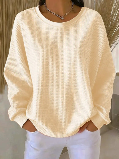 Crew-Neck Sweater for Women - Apricot