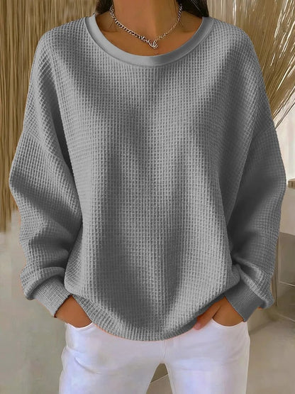 Crew-Neck Sweater for Women - Gray