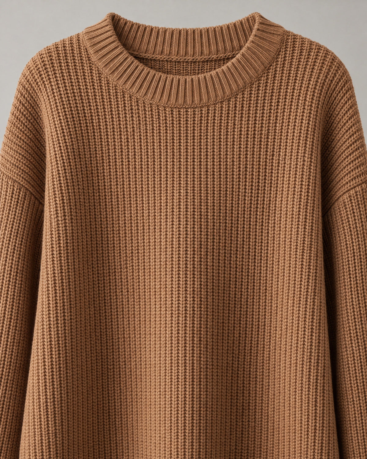 Oversized Ribbed Knit Mini Dress for Women – close-up detail