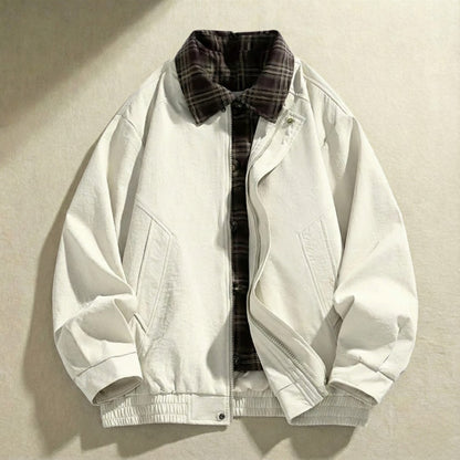 Fit-and-Flare Oversized Coat - White