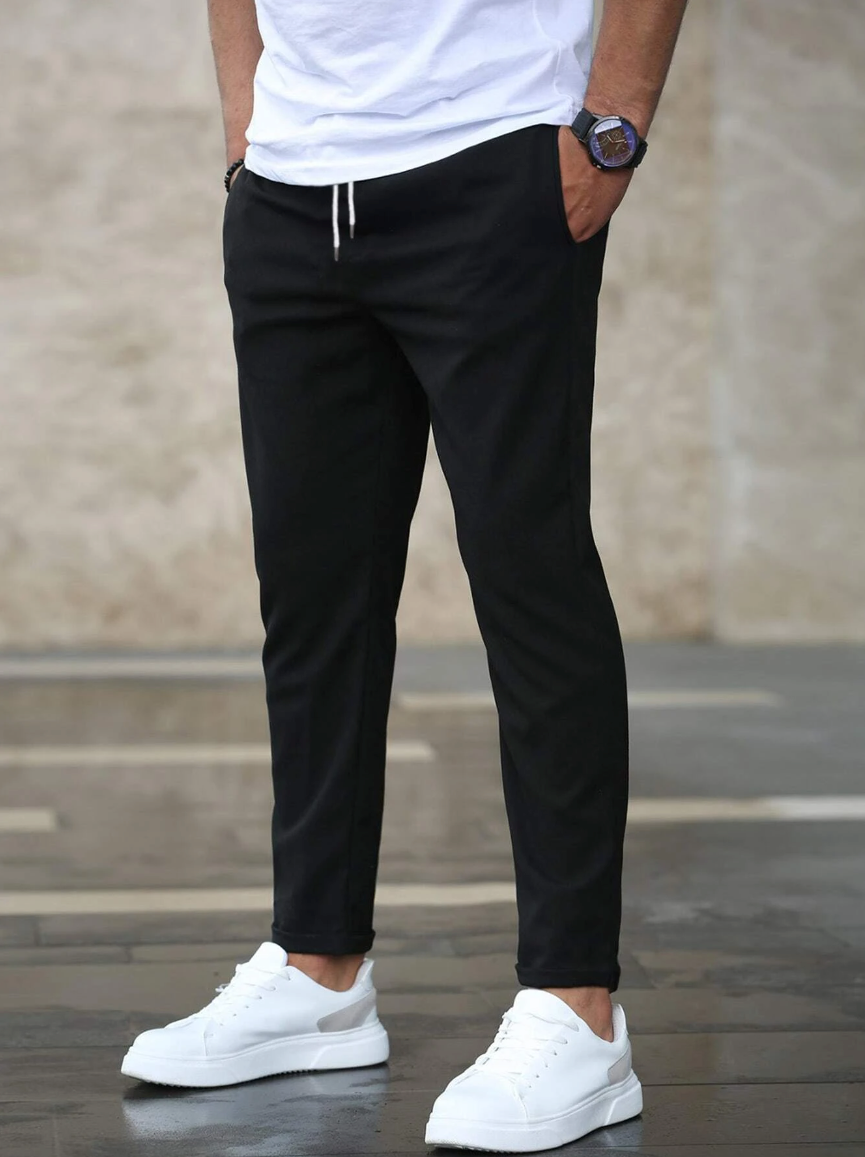 Flexible Stretch Pants for Men - Black