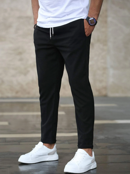 Flexible Stretch Pants for Men - Black