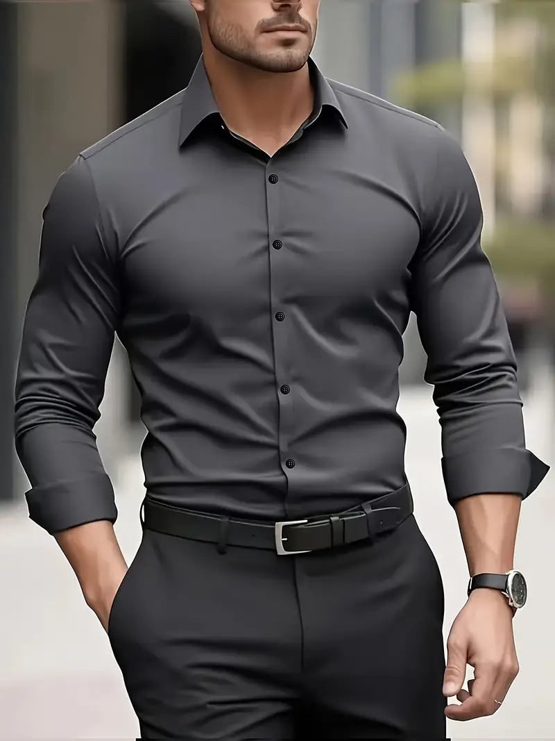 Formal woven shirt - Dark Gray