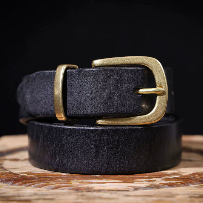 Full-Grain Leather Belt for Men - Black