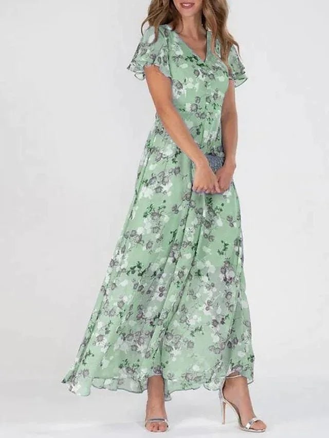 Glamorous Tummy Covering Dress - Green