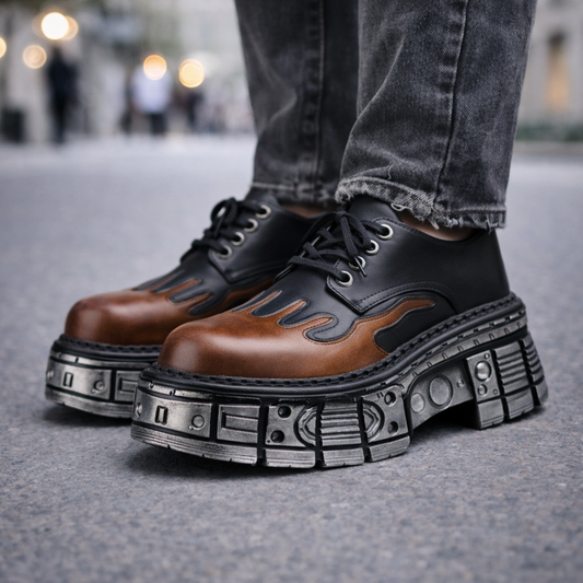 Men's Leather Platform Boots — product view