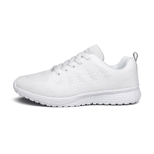 Mesh Arch Support Walking Sneakers for Women - White