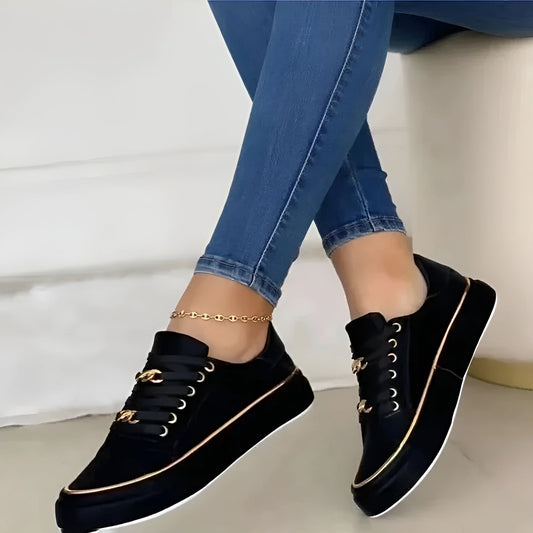 Women's Platform Sneakers with Chain Detail — product view