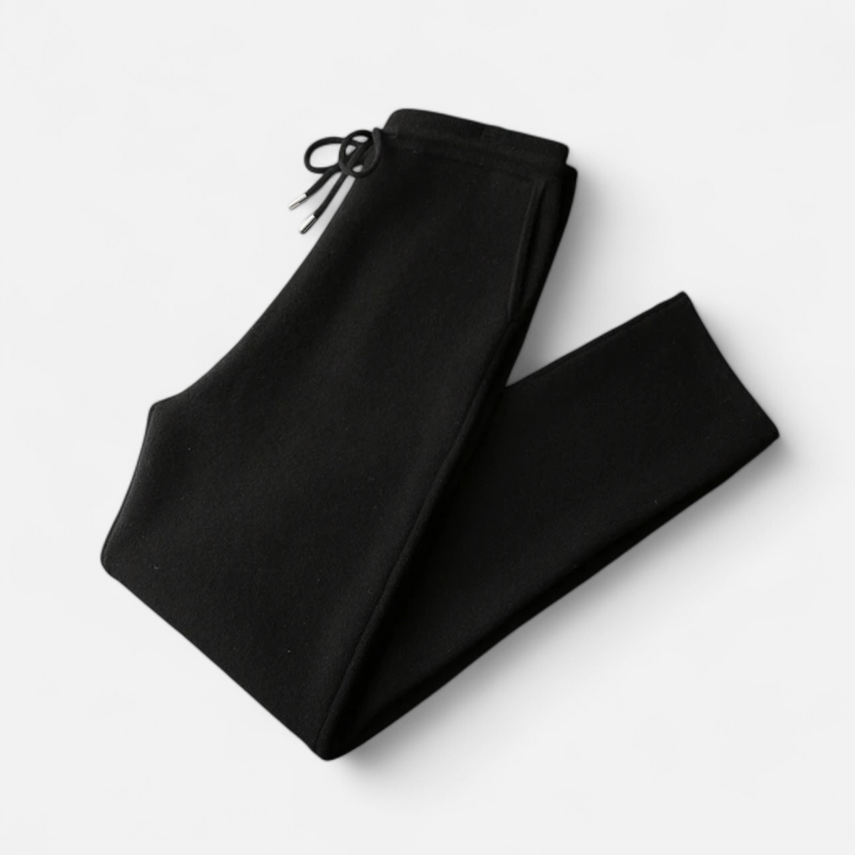 Drawstring Merino Wool Knit Trousers for Men