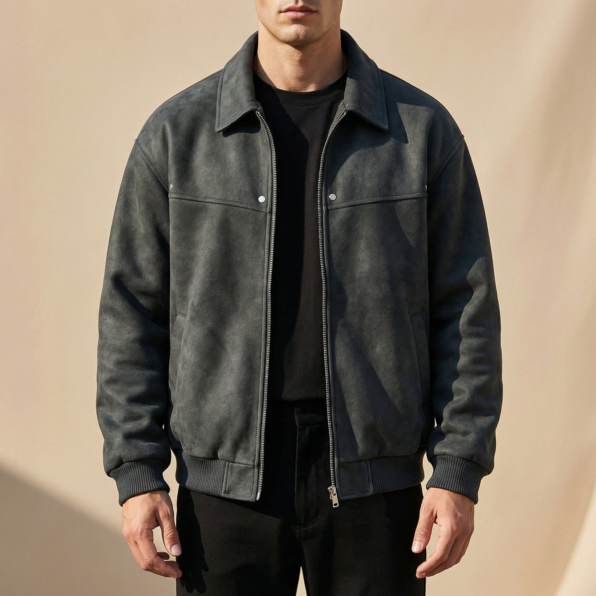 Jacob Lambskin Jacket - Gray