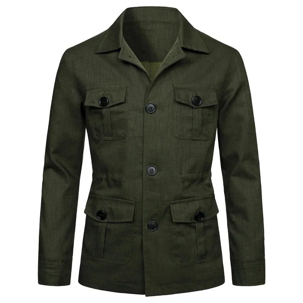 Linen Safari Jacket for Men