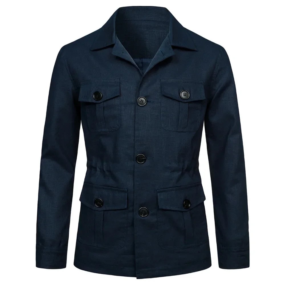 Linen Safari Jacket for Men