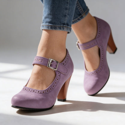 Mary Jane Brogue for Women - Lavender