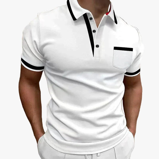 Men's Knit Polo Shirt - White