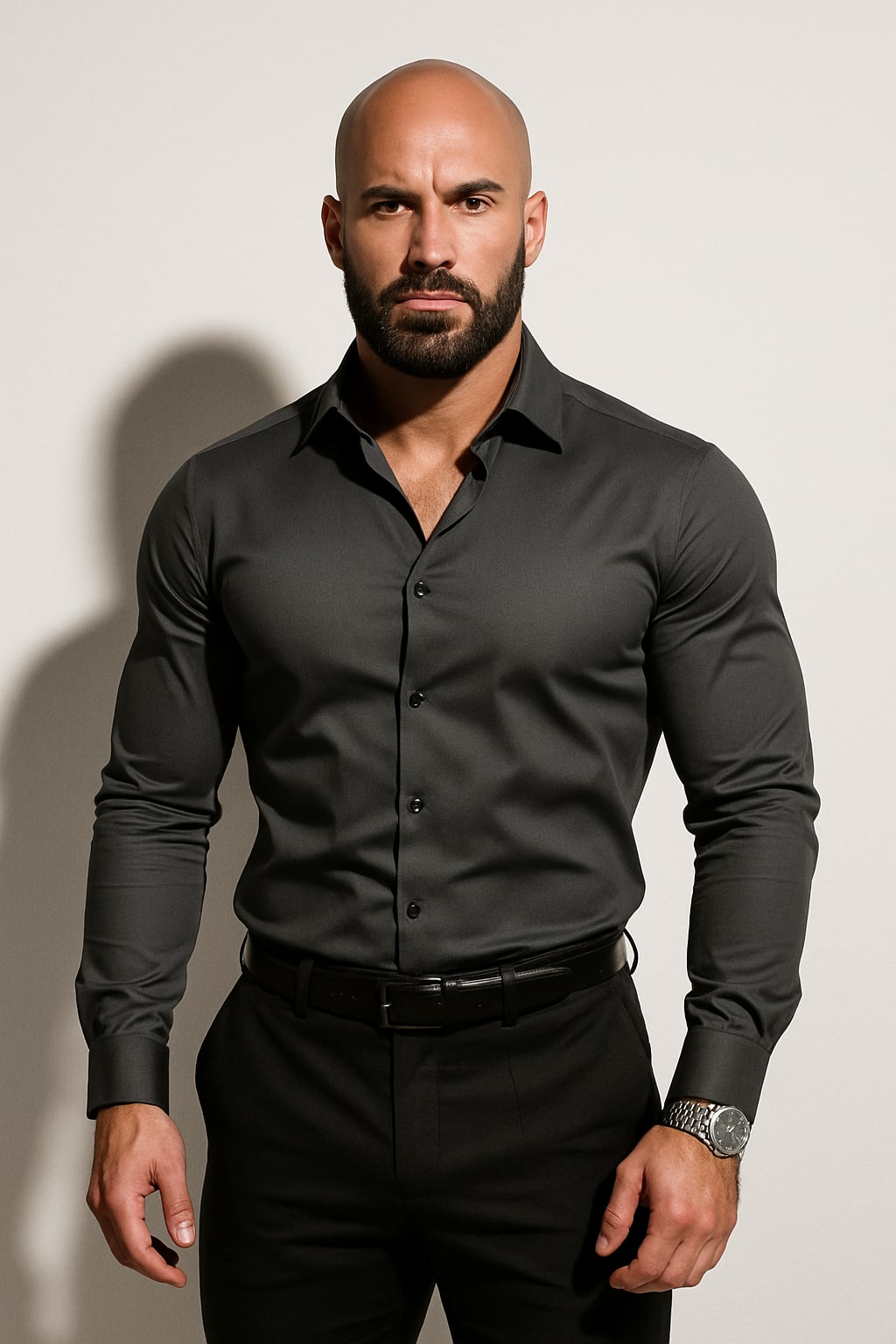 Men's Woven Dress Shirt - Dark Gray