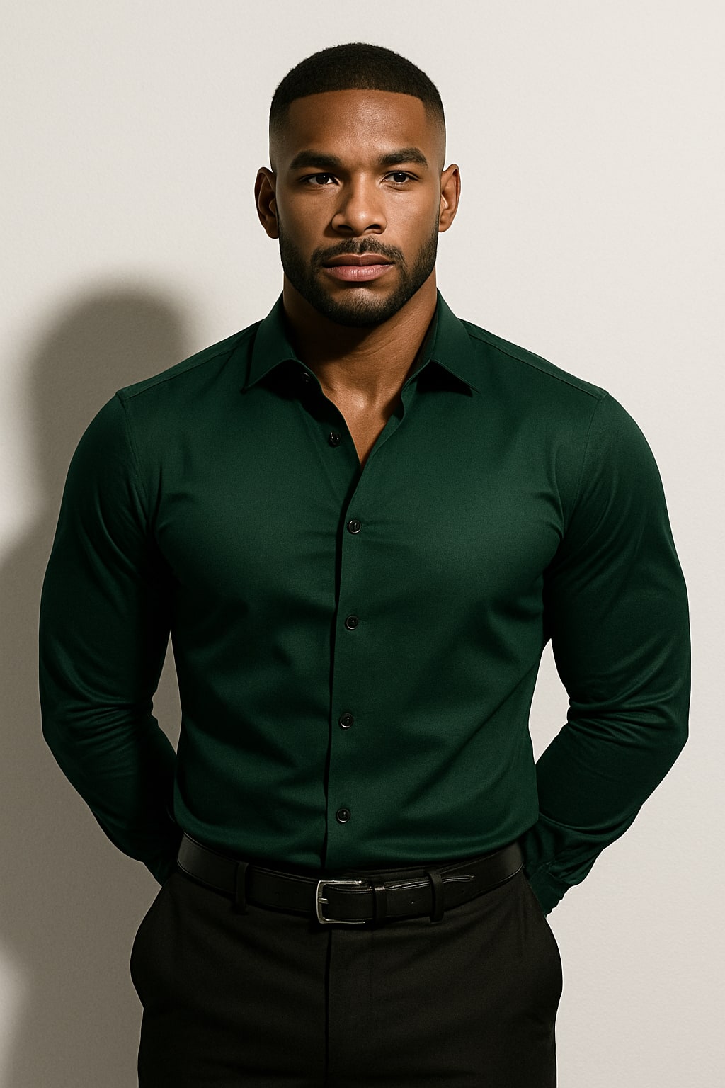 Men's Woven Dress Shirt - Green
