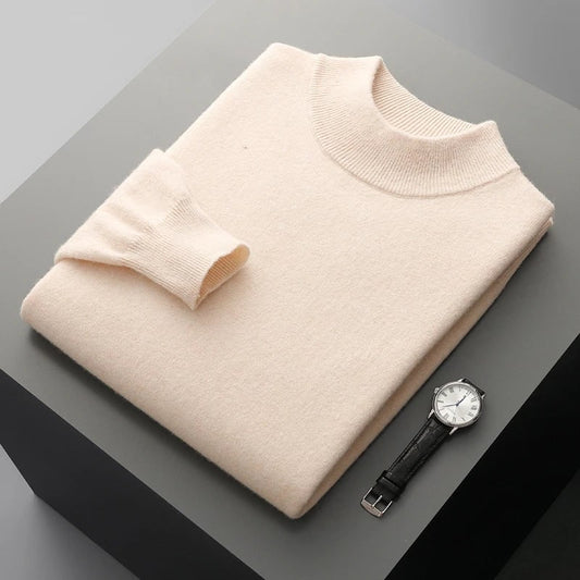 Montvero Mock-Neck Pullover - Beige