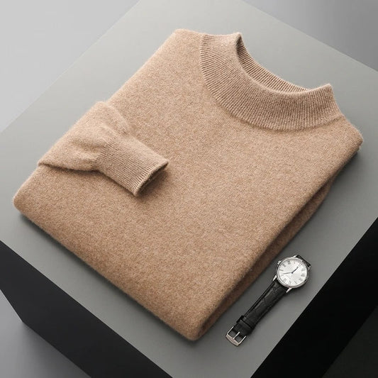 Montvero Mock-Neck Pullover - Light Brown